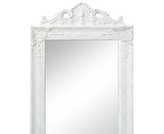Oglindă în stil baroc independentă, alb, 160 x 40 cm, 3 image