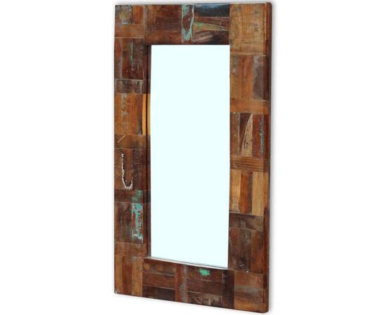 Oglindă, 80x50 cm, lemn masiv reciclat, 4 image