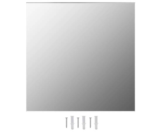 Oglindă de perete, 60 x 60 cm, pătrat, sticlă, 2 image