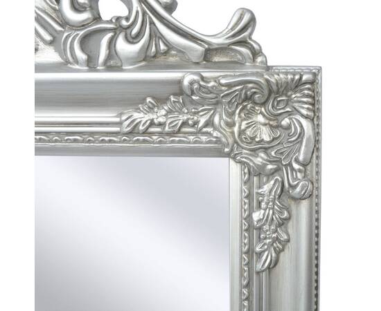 Oglindă verticală în stil baroc 160 x 40 cm argintiu, 4 image