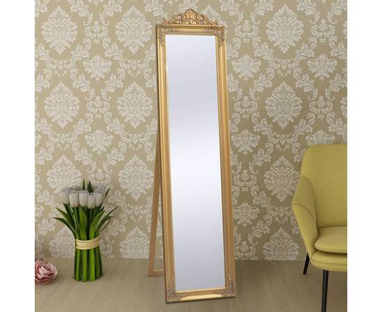 Oglindă verticală în stil baroc 160 x 40 cm auriu, 2 image