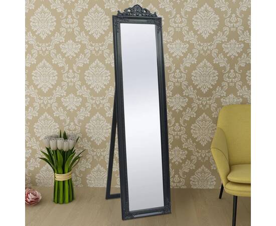Oglindă verticală în stil baroc 160 x 40 cm negru, 6 image