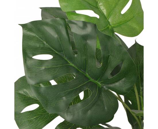 Plantă artificială monstera cu ghiveci, 45 cm, verde, 2 image