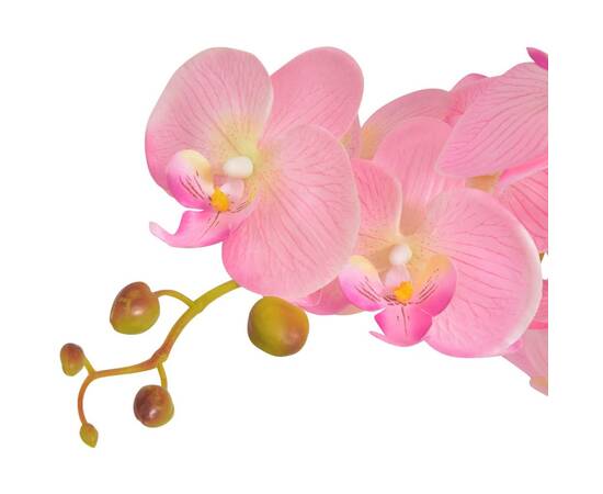 Plantă artificială orhidee cu ghiveci, 65 cm, roz, 2 image