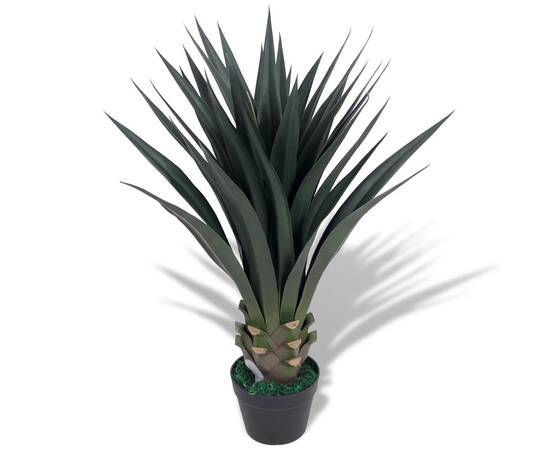 Plantă artificială yucca cu ghiveci, 90 cm, verde, 2 image