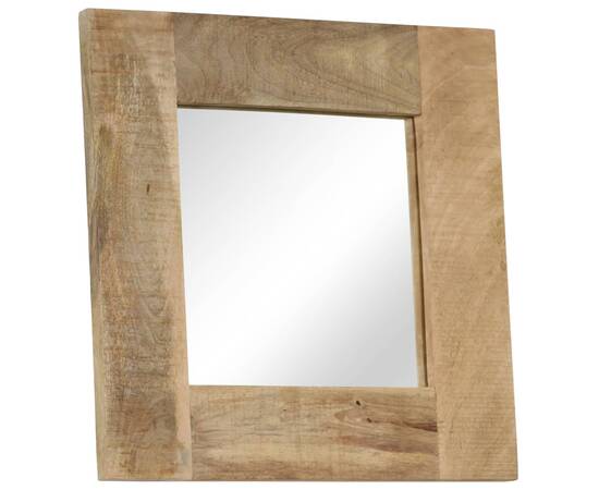 Oglindă, lemn masiv de mango, 50 x 50 cm, 2 image