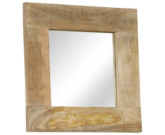 Oglindă, lemn masiv de mango, 50 x 50 cm, 10 image