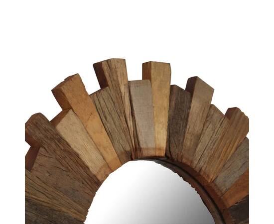 Oglindă de perete, 50 cm, lemn masiv reciclat, 7 image