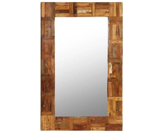 Oglindă de perete, 60 x 90 cm, lemn masiv reciclat, 9 image