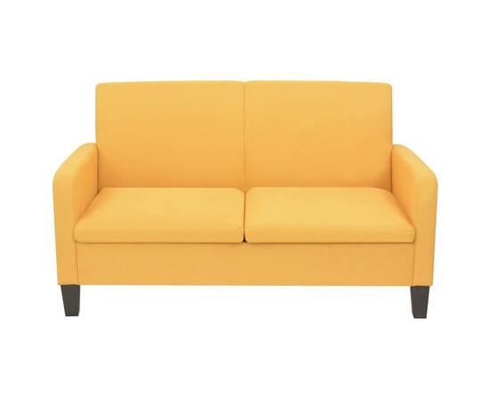 Canapea cu 2 locuri, 135 x 65 x 76 cm, galben, 2 image