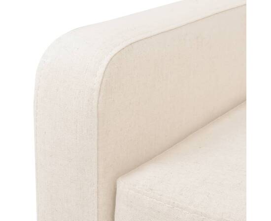 Canapea cu 2 locuri, material textil, alb crem, 5 image