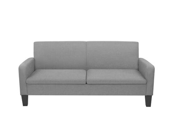 Canapea cu 3 locuri, 180 x 65 x 76 cm, gri deschis, 2 image