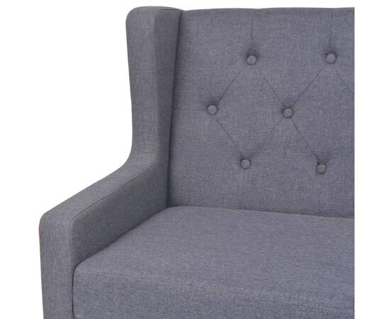 Canapea cu 3 locuri, material textil, gri, 4 image