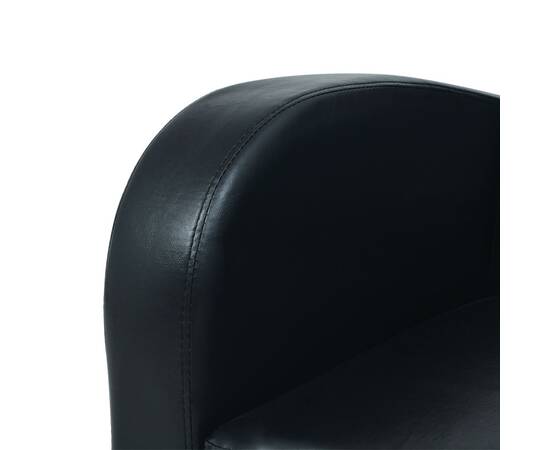 Canapea cu 3 locuri piele artificială negru, 6 image