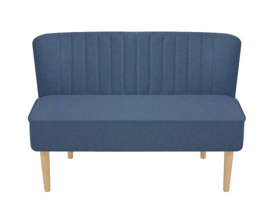 Canapea cu material textil, 117 x 55,5 x 77 cm, albastru, 3 image