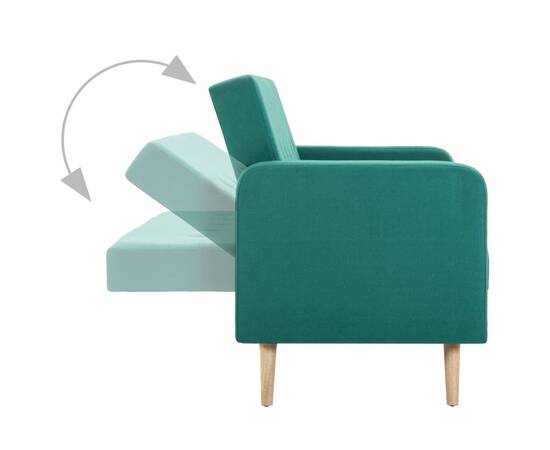 Canapea din material textil verde, 5 image