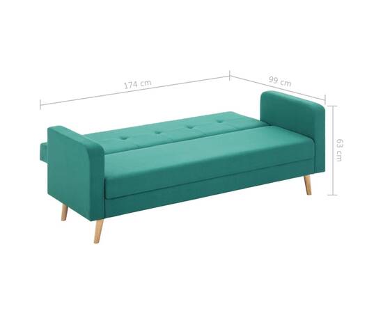 Canapea din material textil verde, 10 image
