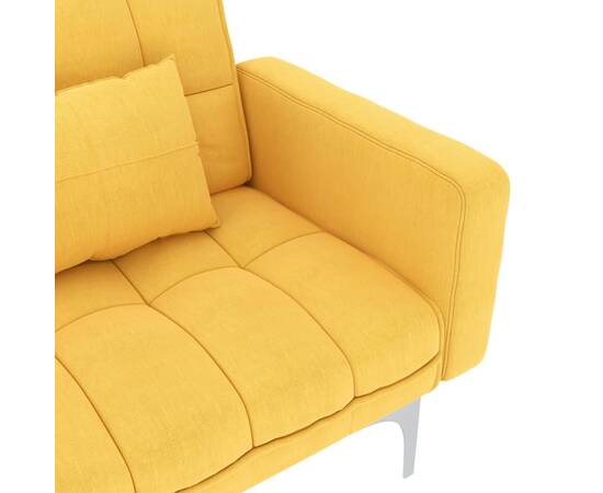 Canapea extensibilă, galben, material textil, 7 image