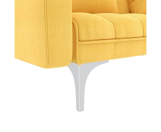 Canapea extensibilă, galben, material textil, 6 image