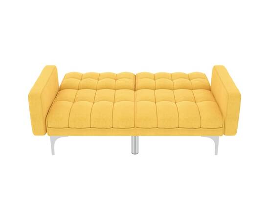 Canapea extensibilă, galben, material textil, 5 image
