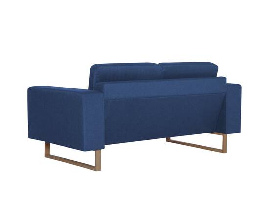 Set de canapele, 2 piese, albastru, material textil, 9 image