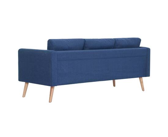 Set de canapele, 2 piese, albastru, material textil, 6 image