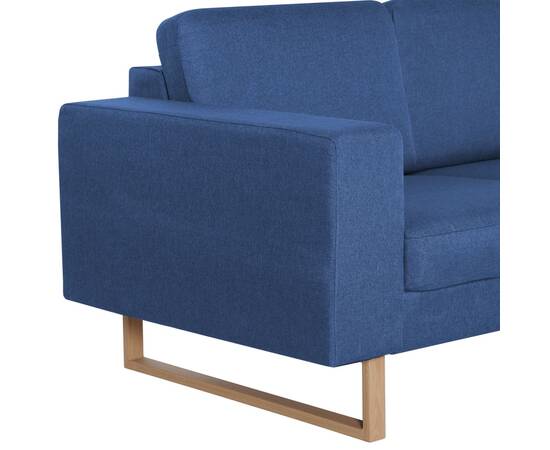 Set de canapele, 2 piese, albastru, material textil, 11 image