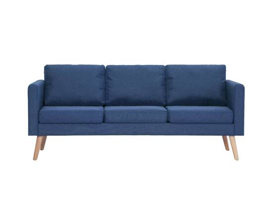 Set de canapele, 2 piese, albastru, material textil, 5 image