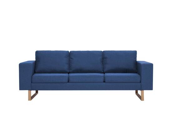 Canapea cu 3 locuri, albastru, material textil, 2 image