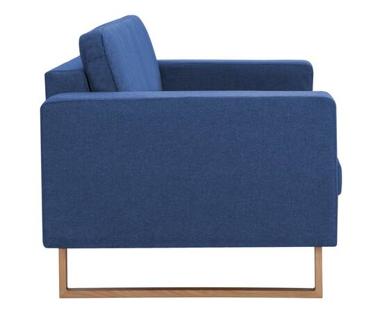 Canapea cu 3 locuri, albastru, material textil, 5 image