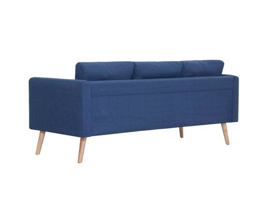 Canapea cu 3 locuri, albastru, material textil, 5 image