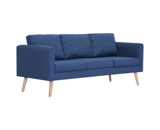 Canapea cu 3 locuri, albastru, material textil, 2 image