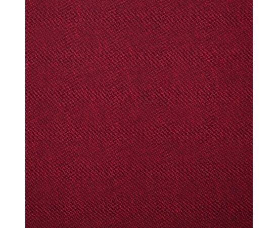 Canapea cu 3 locuri, roșu vin, material textil, 3 image