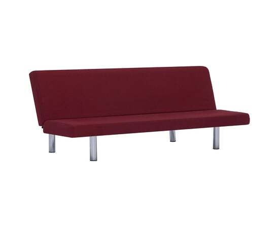 Canapea extensibilă, roșu, poliester, 2 image