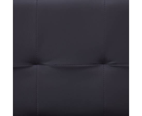 Canapea extensibilă cu două perne, maro, piele ecologică, 4 image