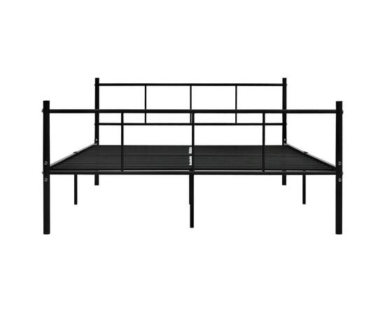 Cadru de pat, negru, 120 x 200 cm, metal, 3 image
