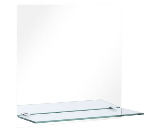 Oglindă de perete cu raft, 40 x 40 cm, sticlă securizată, 2 image