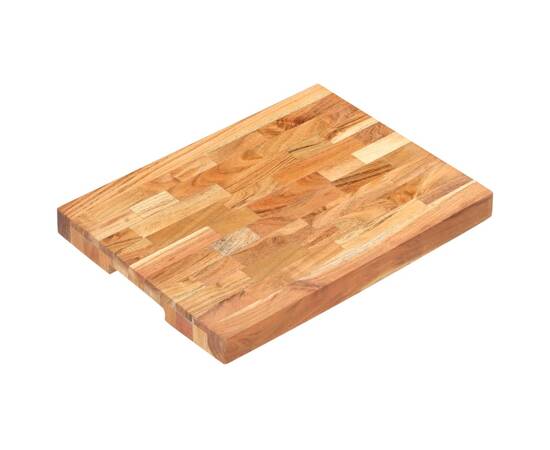 Placă de tocat, 40x30x4 cm, lemn masiv de acacia, 11 image