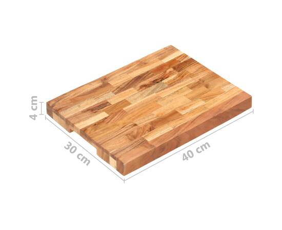 Placă de tocat, 40x30x4 cm, lemn masiv de acacia, 7 image