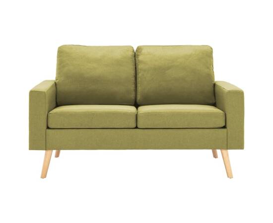 Canapea cu 2 locuri, verde, material textil, 3 image