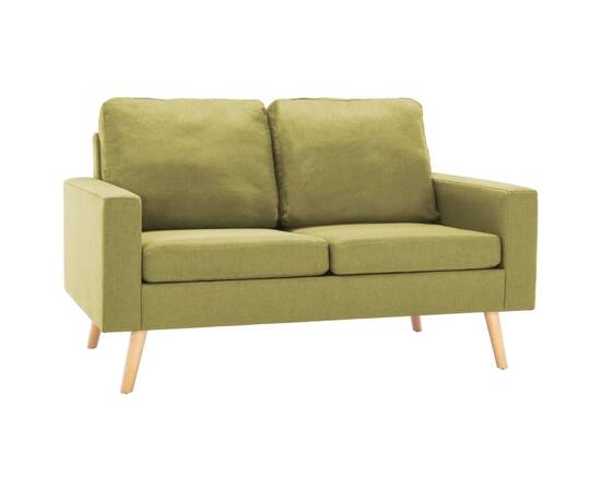 Canapea cu 2 locuri, verde, material textil, 2 image