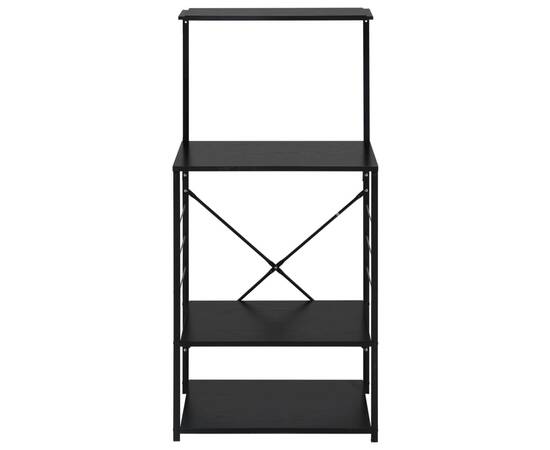 Dulap pentru cuptor de microunde, negru, 60x39,6x123 cm, pal, 3 image