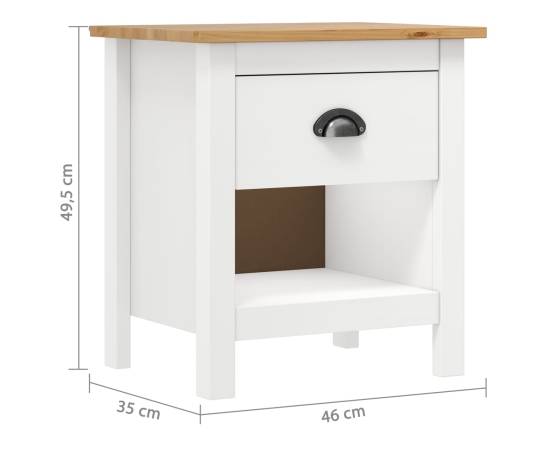 Noptiere hill range, 2 buc., 46x35x49,5 cm, lemn masiv de pin, 8 image