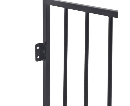Gard de protecție din oțel pentru șemineu, negru, 4 image