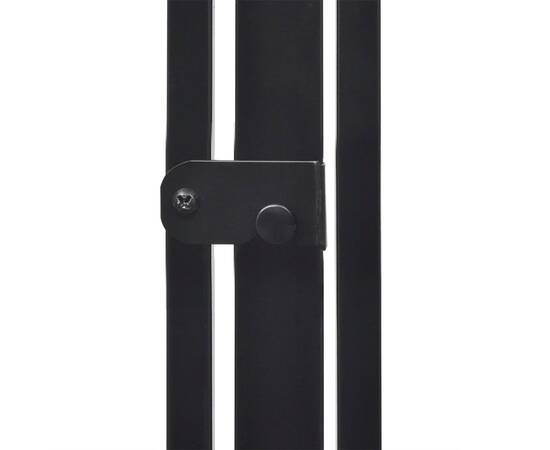 Gard de protecție din oțel pentru șemineu, negru, 5 image
