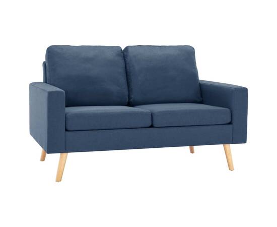 Set de canapele, 2 piese, albastru, material textil, 2 image