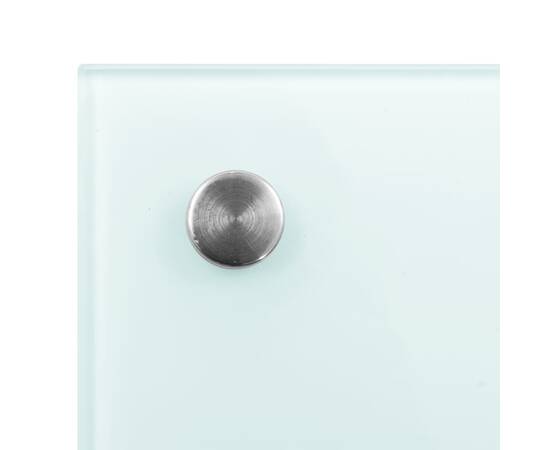 Panou antistropi bucătărie, alb, 100x50 cm, sticlă securizată, 4 image
