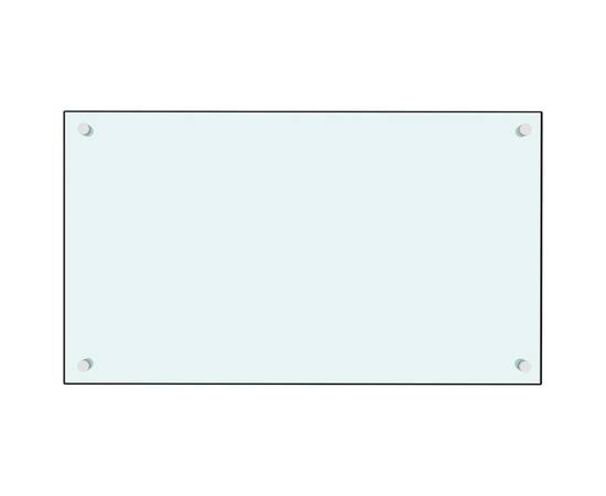 Panou antistropi bucătărie, alb, 70x40 cm, sticlă securizată, 3 image