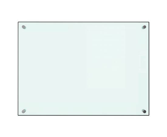 Panou antistropi bucătărie, alb, 70x50 cm, sticlă securizată, 3 image