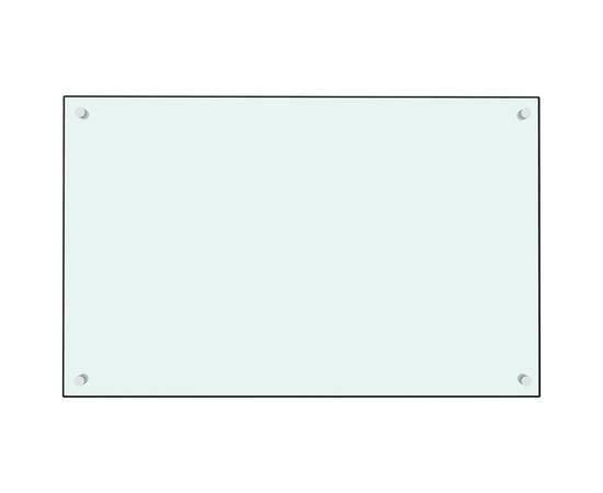 Panou antistropi bucătărie, alb, 80x50 cm, sticlă securizată, 3 image